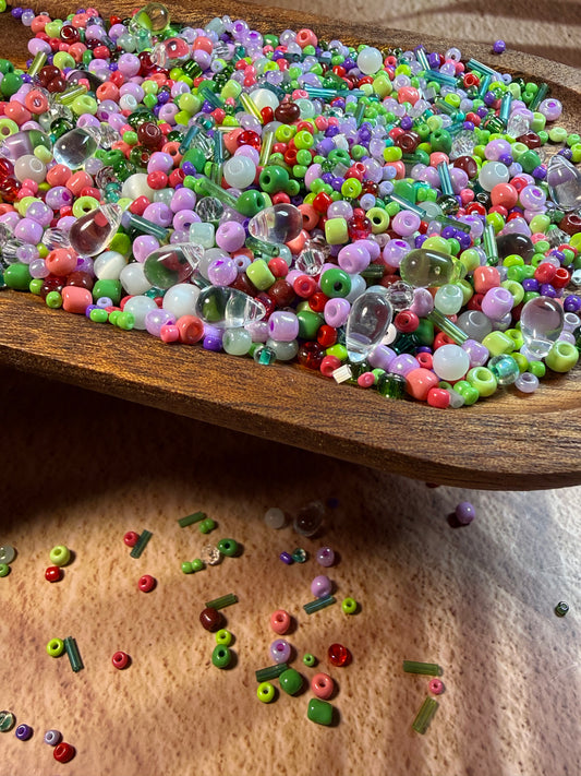 愛のメモ|熟れはじめのベリー|ミックスビーズ 60g/30g|003# ビーズキット、材料セット、ミックス米ビーズ