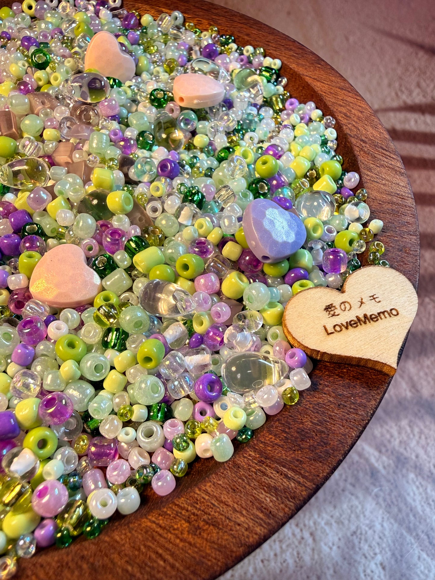 愛のメモ｜雨あがりの睡蓮｜ミックスビーズ 60g/30g｜001# ビーズキット、材料セット、ミックス米ビーズ