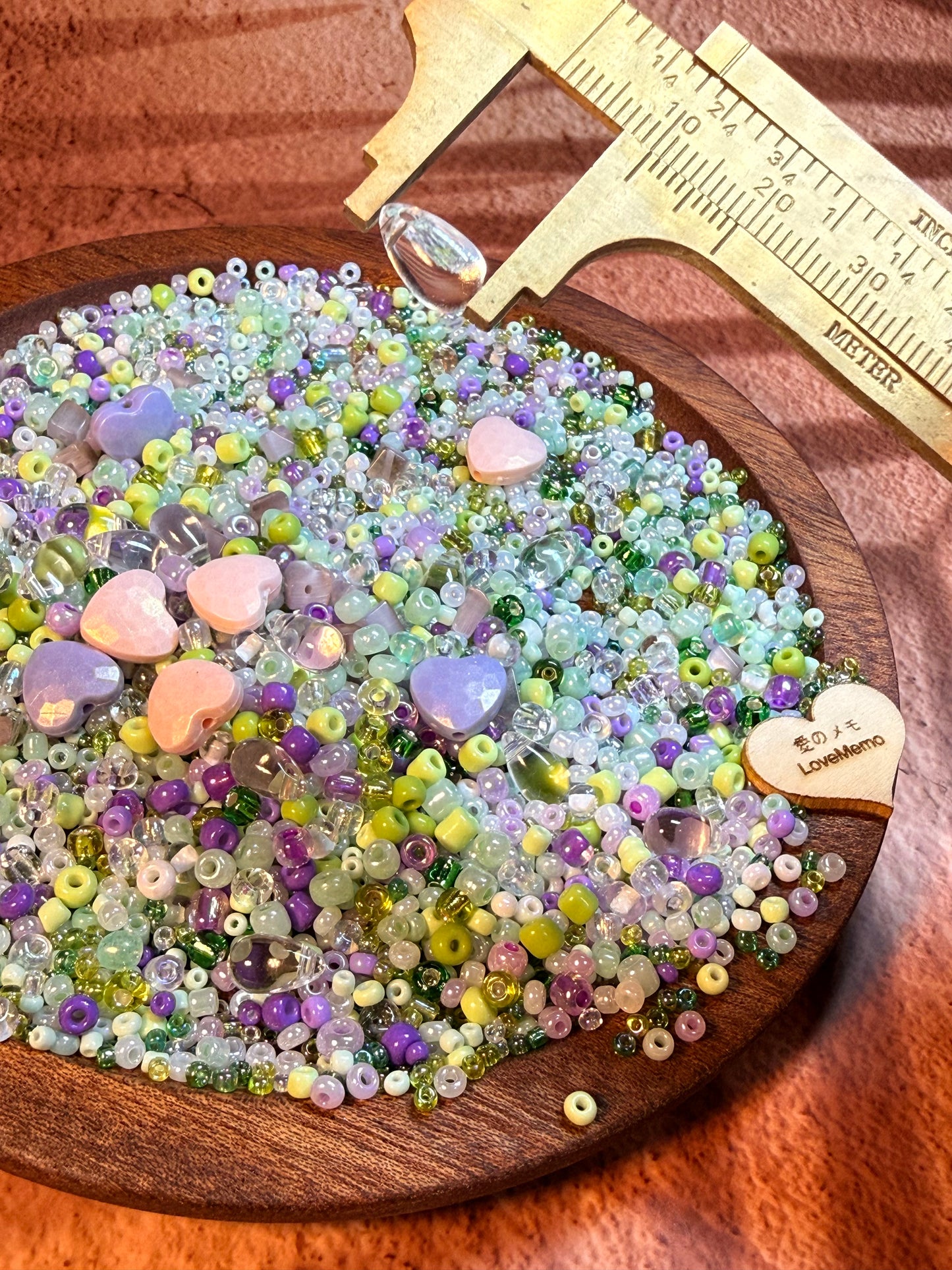 愛のメモ｜雨あがりの睡蓮｜ミックスビーズ 60g/30g｜001# ビーズキット、材料セット、ミックス米ビーズ