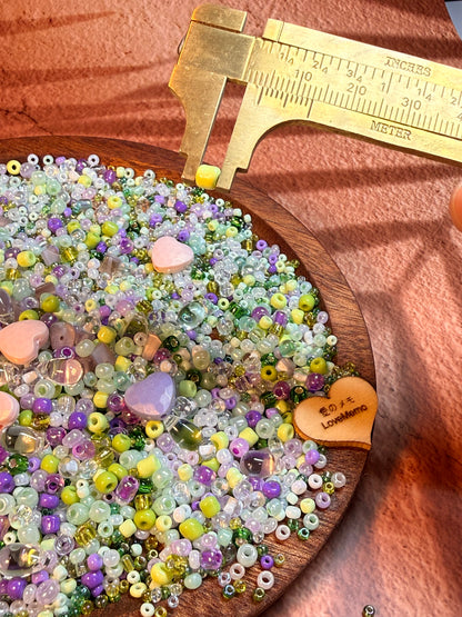 愛のメモ｜雨あがりの睡蓮｜ミックスビーズ 60g/30g｜001# ビーズキット、材料セット、ミックス米ビーズ