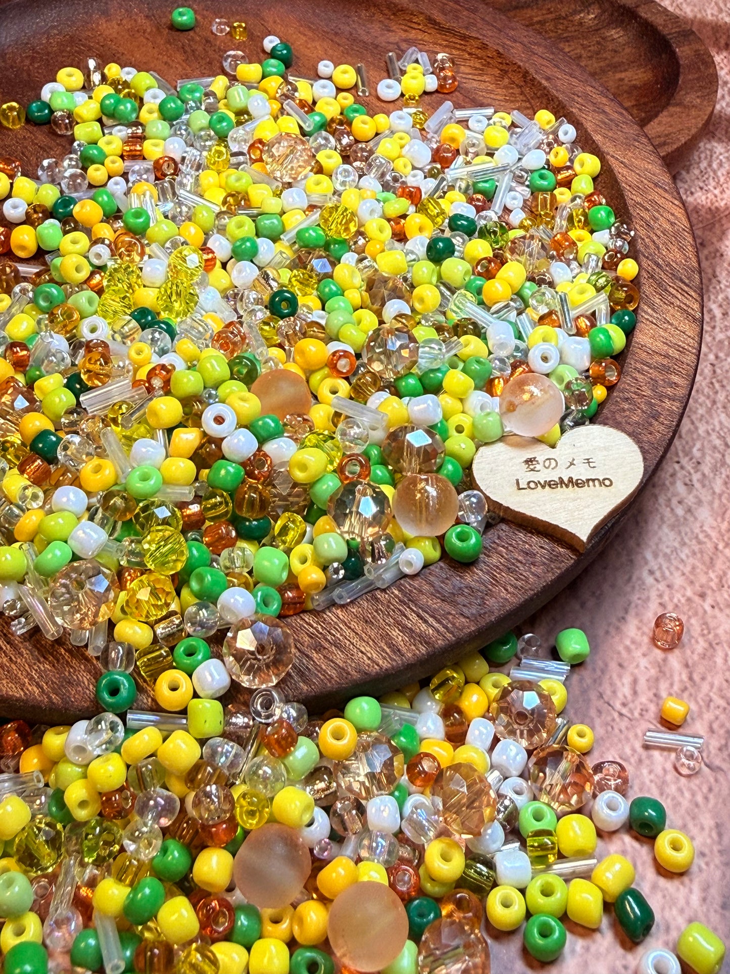 愛のメモ｜夏の果実｜ミックスビーズ30g/ 60g｜010# ビーズキット、材料セット、ミックス米ビーズ