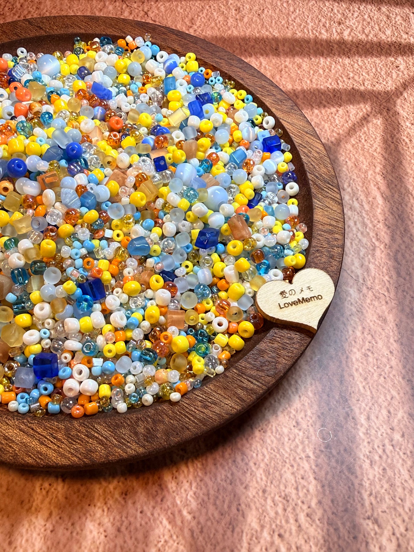 愛のメモ｜夏のビーチ花火｜ミックスビーズ 30g/60g｜007# ビーズキット、材料セット、ミックス米ビーズ