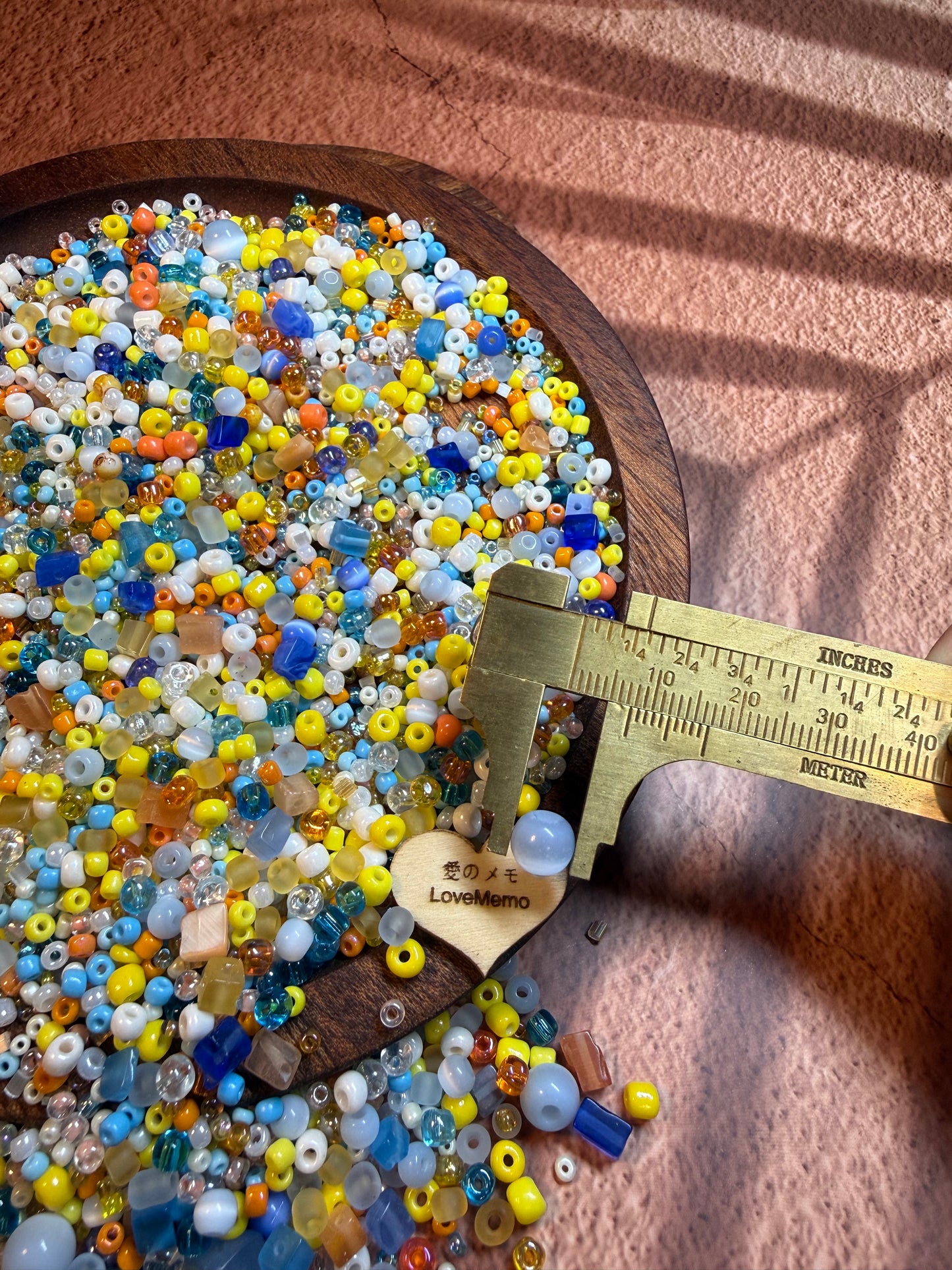 愛のメモ｜夏のビーチ花火｜ミックスビーズ 30g/60g｜007# ビーズキット、材料セット、ミックス米ビーズ