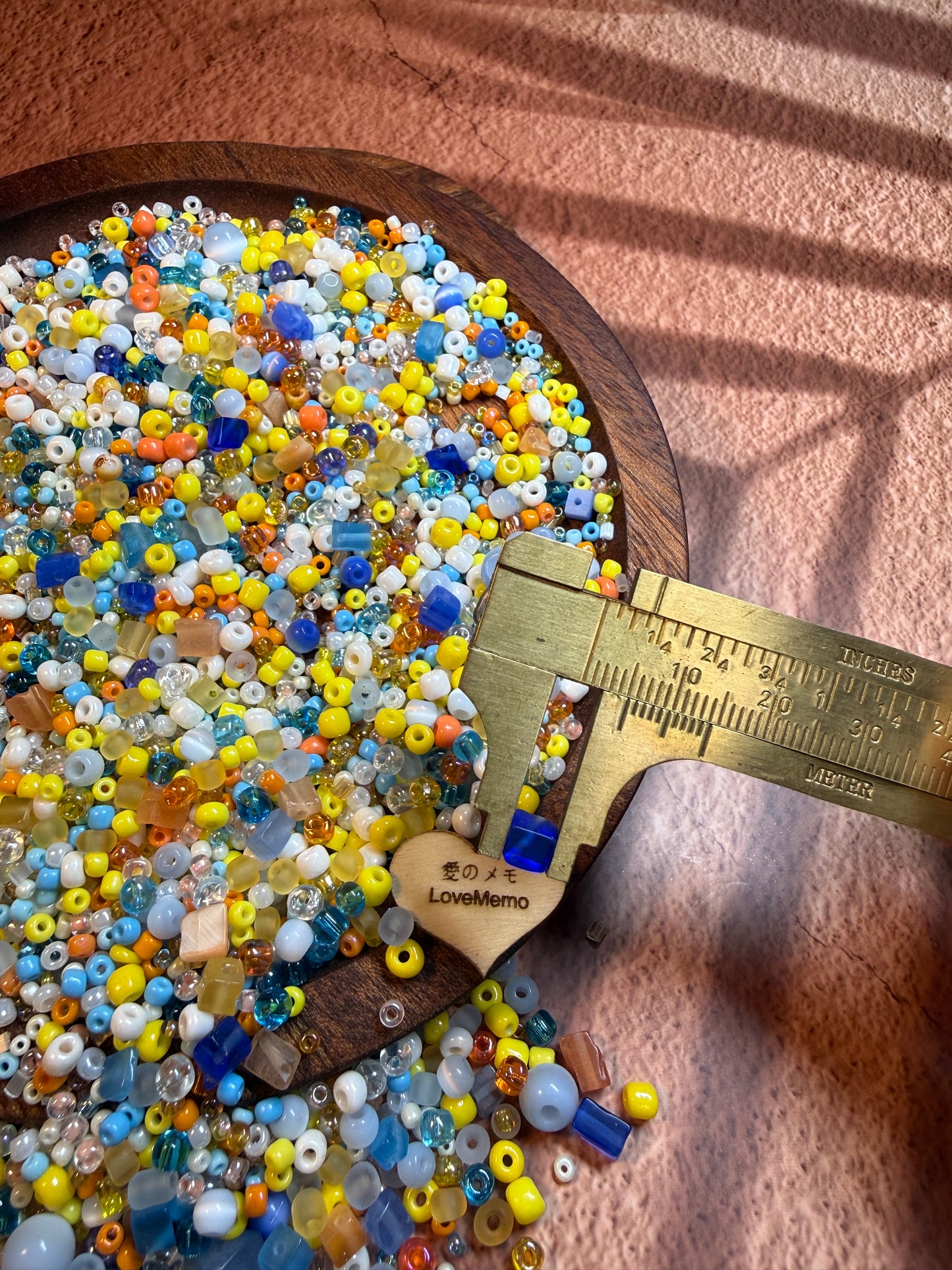 愛のメモ｜夏のビーチ花火｜ミックスビーズ 30g/60g｜007# ビーズキット、材料セット、ミックス米ビーズ