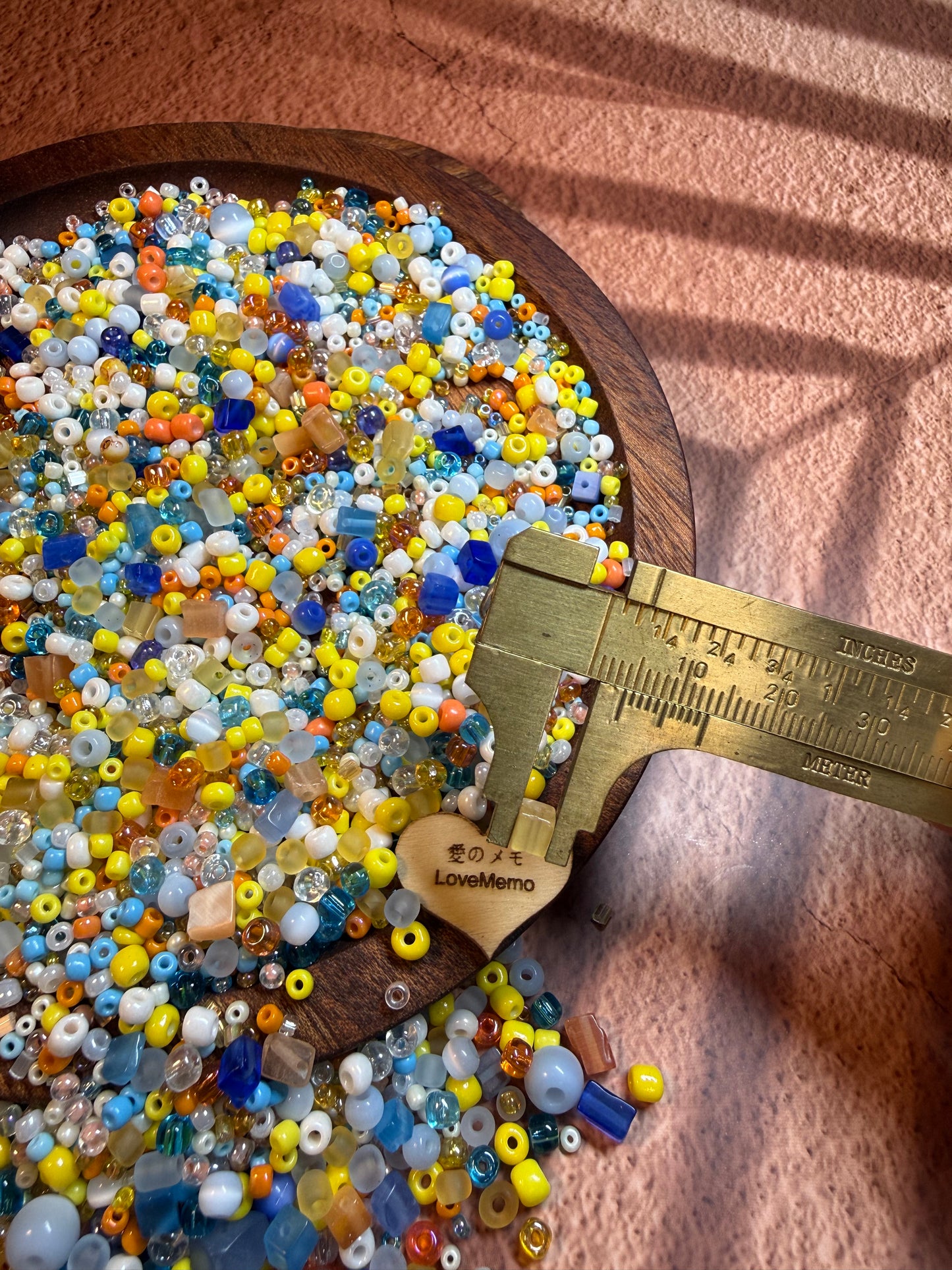 愛のメモ｜夏のビーチ花火｜ミックスビーズ 30g/60g｜007# ビーズキット、材料セット、ミックス米ビーズ