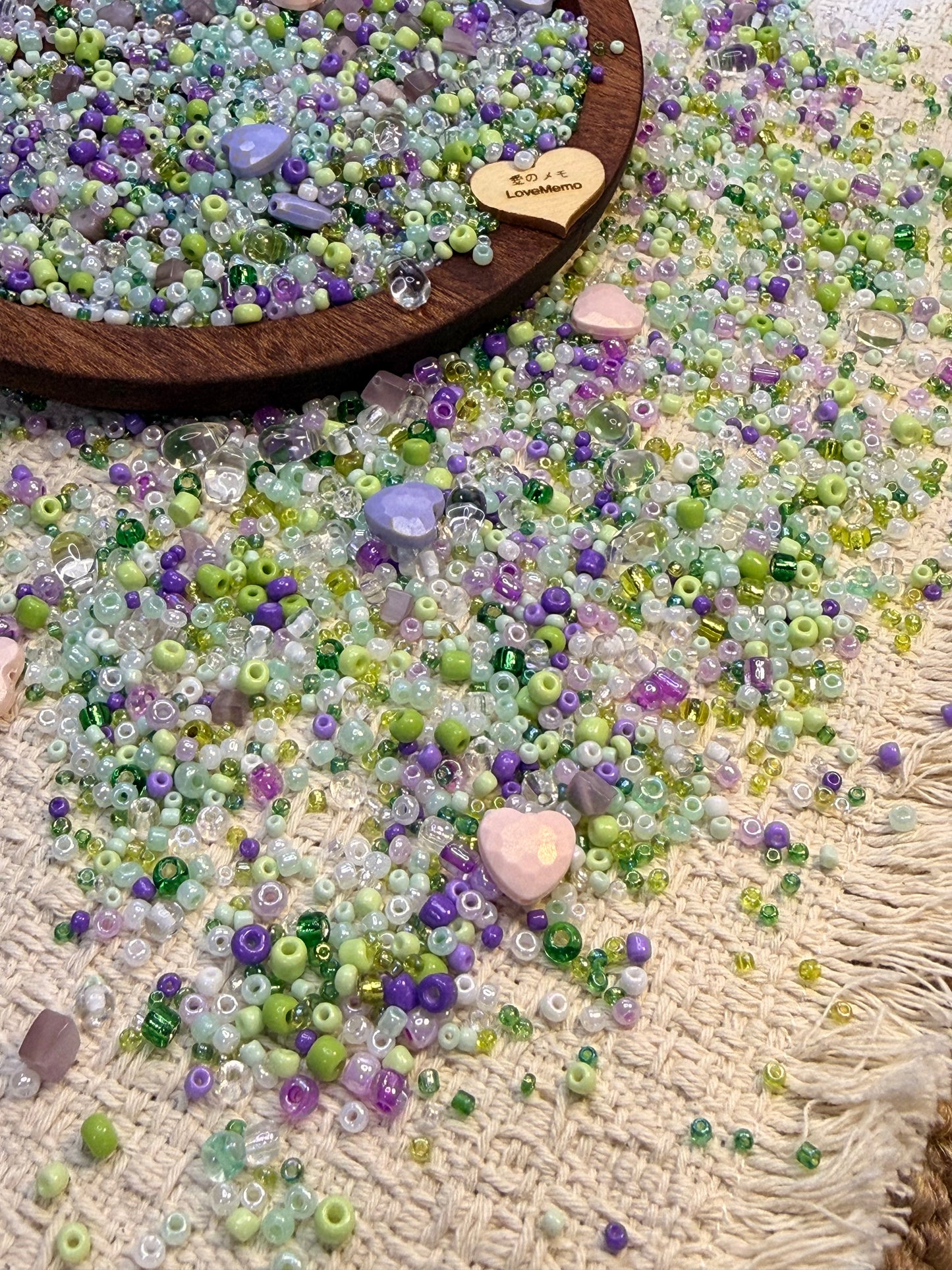 愛のメモ｜雨あがりの睡蓮｜ミックスビーズ 60g/30g｜001# ビーズキット、材料セット、ミックス米ビーズ