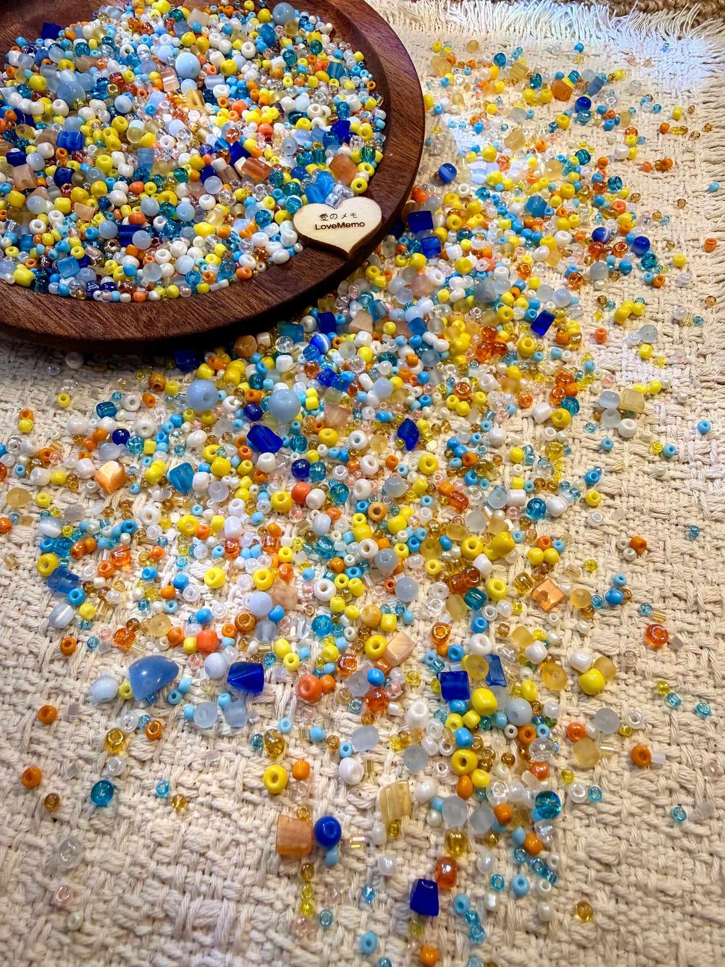 愛のメモ｜夏のビーチ花火｜ミックスビーズ 30g/60g｜007# ビーズキット、材料セット、ミックス米ビーズ