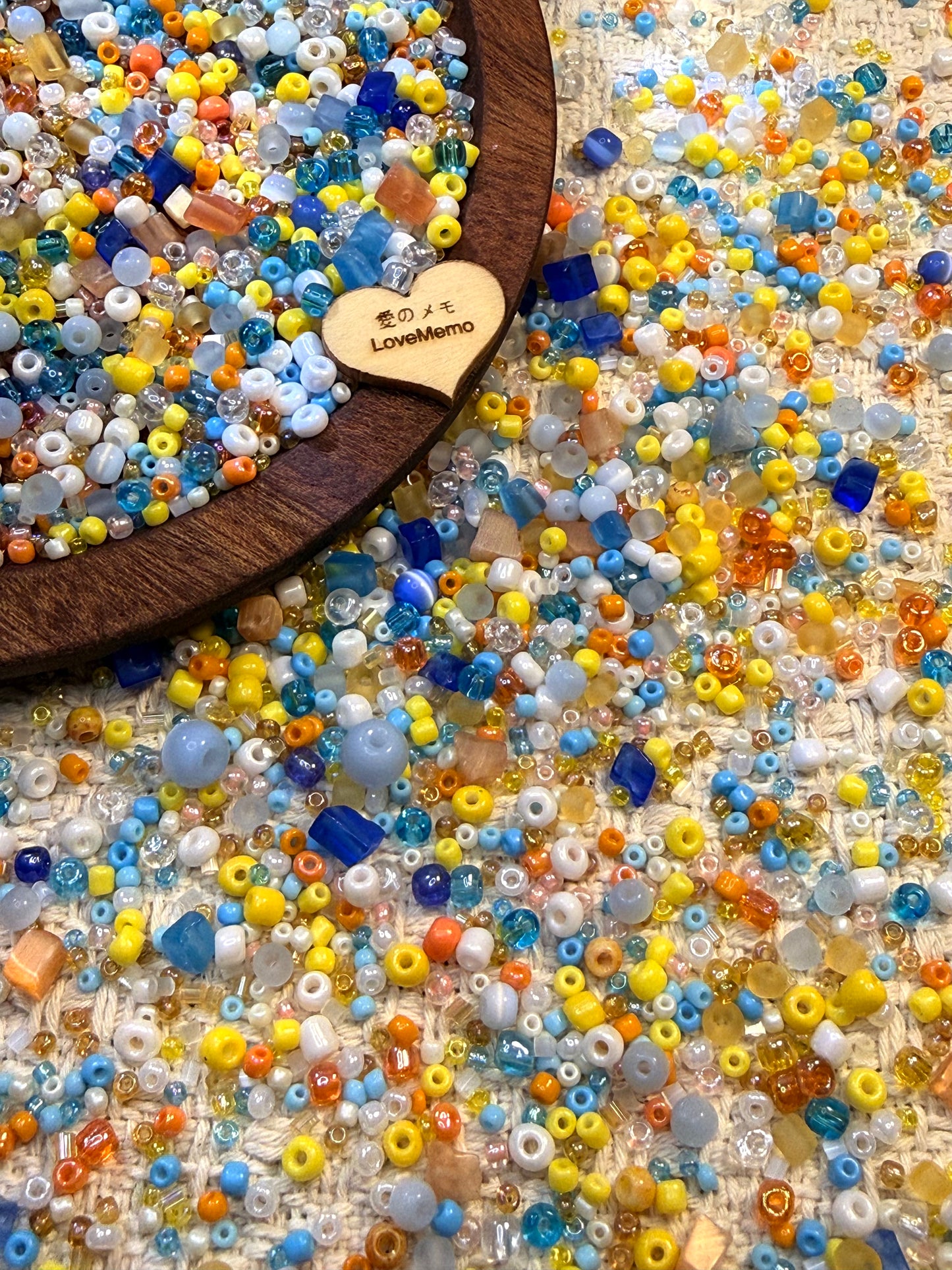 愛のメモ｜夏のビーチ花火｜ミックスビーズ 30g/60g｜007# ビーズキット、材料セット、ミックス米ビーズ