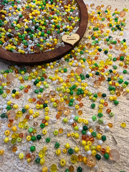 愛のメモ｜夏の果実｜ミックスビーズ30g/ 60g｜010# ビーズキット、材料セット、ミックス米ビーズ