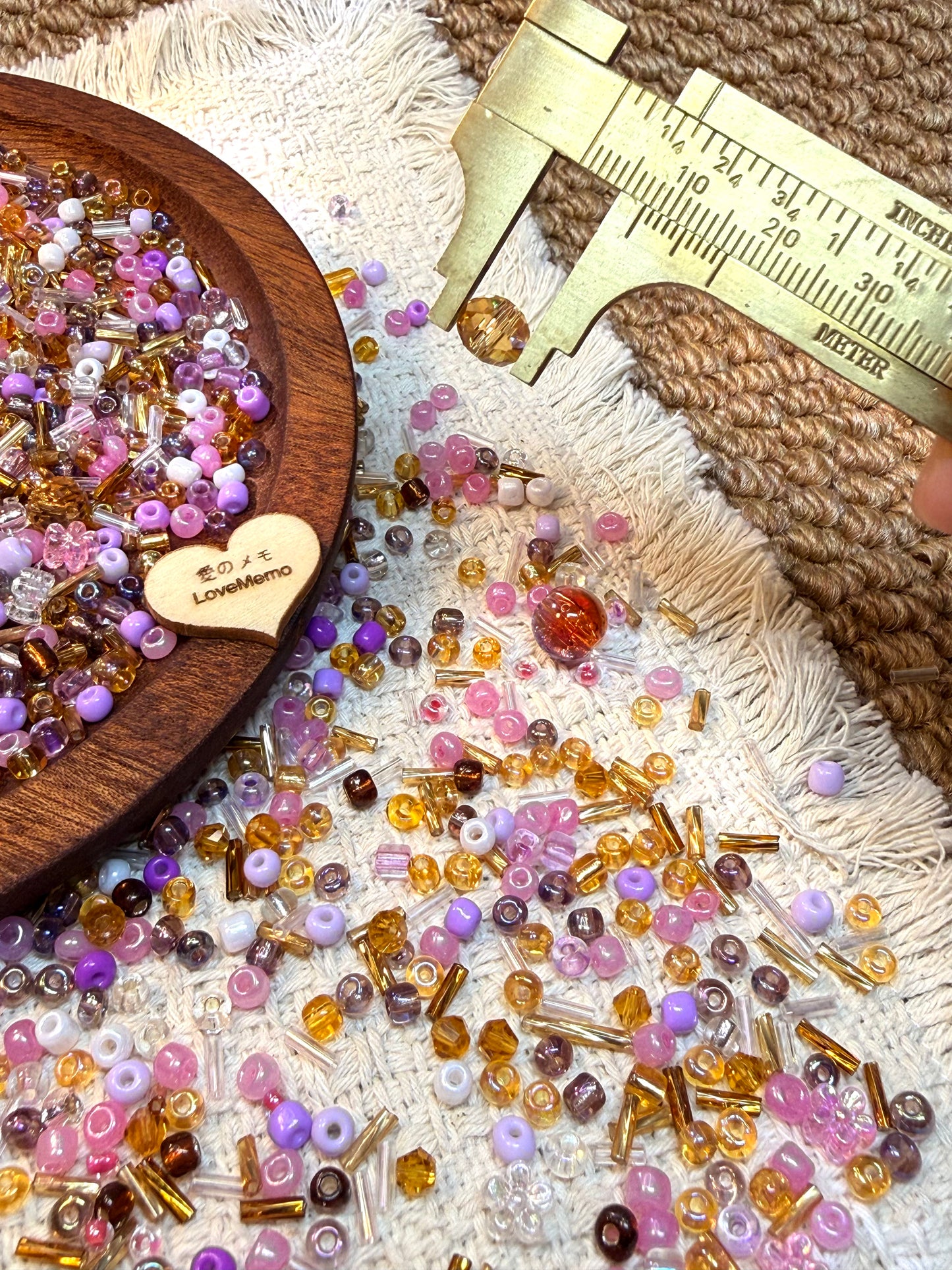 愛のメモ｜紫の金魚姫｜ミックスビーズ30g/ 60g｜011# ビーズキット、材料セット、ミックス米ビーズ