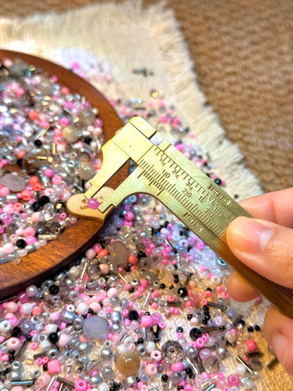 愛のメモ｜ピンクロックガール｜ミックスビーズ 60g/30g｜005# ビーズキット、材料セット、ミックス米ビーズ