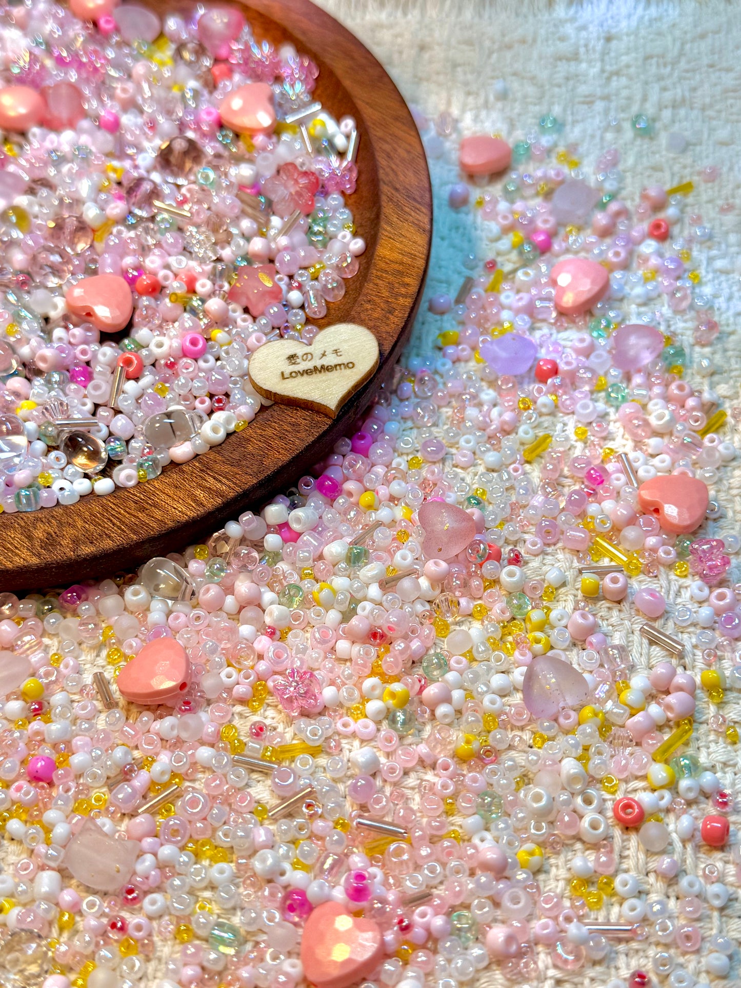 愛のメモ｜ロリポッププリンセス｜ミックスビーズ 60g/30g｜004# ビーズキット、材料セット、ミックス米ビーズ