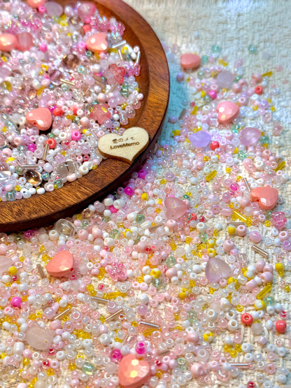 愛のメモ｜ロリポッププリンセス｜ミックスビーズ 60g/30g｜004# ビーズキット、材料セット、ミックス米ビーズ