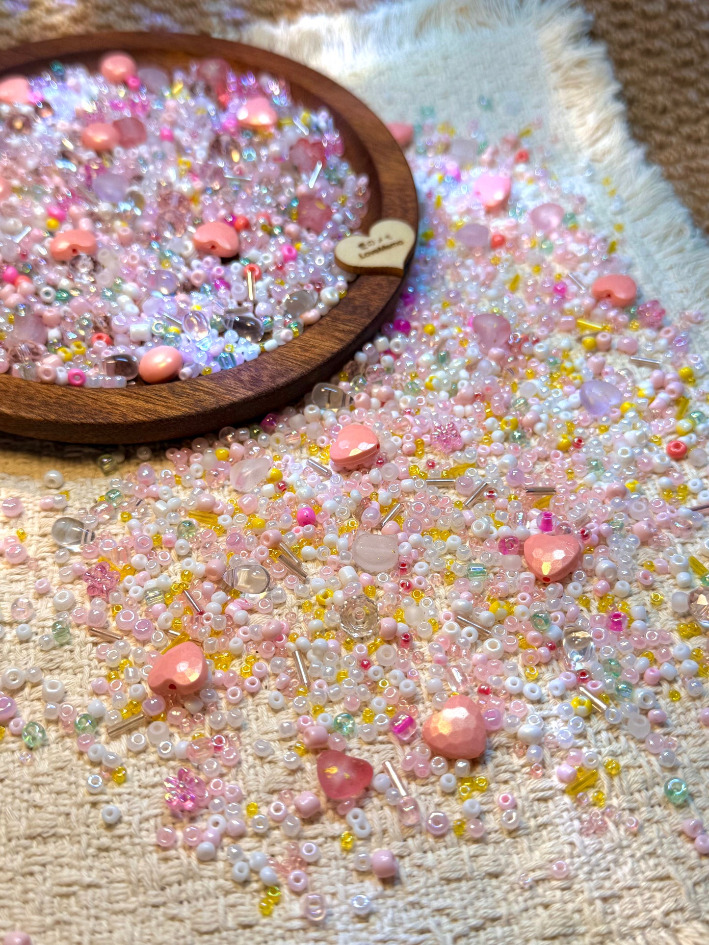 愛のメモ｜ロリポッププリンセス｜ミックスビーズ 60g/30g｜004# ビーズキット、材料セット、ミックス米ビーズ