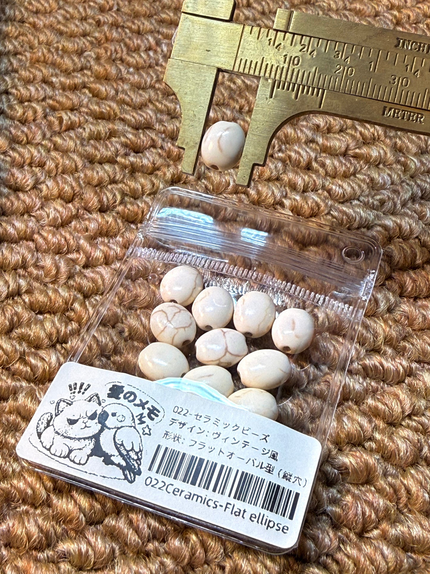 愛のメモ｜ヴィンテージ陶器モチーフビーズ｜キューブ／オーバル／ハート（3種展開）ビーズ、材料セット、ペンダン、チャーム、ハンドメイド