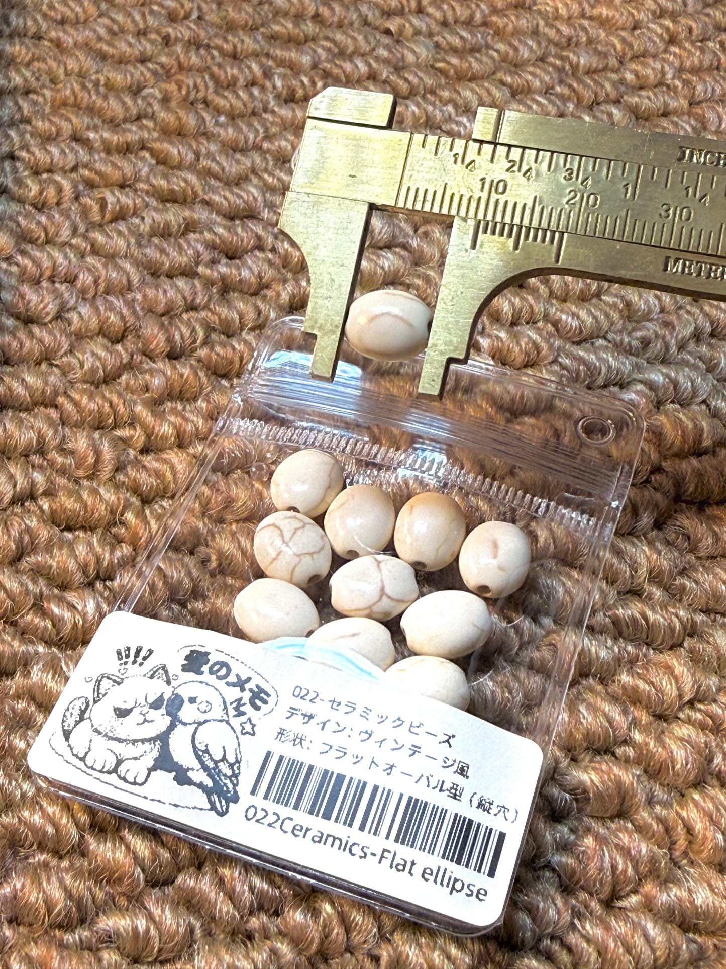 愛のメモ｜ヴィンテージ陶器モチーフビーズ｜キューブ／オーバル／ハート（3種展開）ビーズ、材料セット、ペンダン、チャーム、ハンドメイド