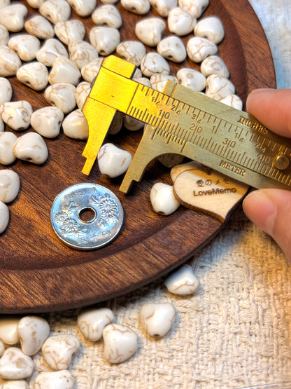 愛のメモ｜ヴィンテージ陶器モチーフビーズ｜キューブ／オーバル／ハート（3種展開）ビーズ、材料セット、ペンダン、チャーム、ハンドメイド