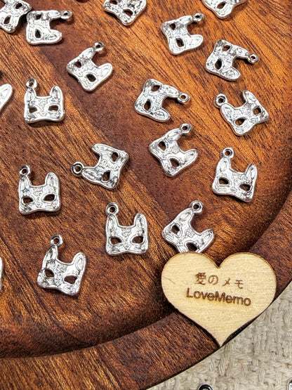 愛のメモ｜立体アーチフォルム・狐面チャーム ビーズ、材料セット、ペンダン、チャーム、ハンドメイド