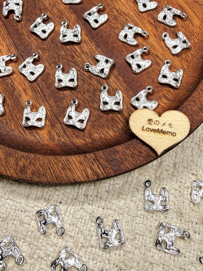 愛のメモ｜立体アーチフォルム・狐面チャーム ビーズ、材料セット、ペンダン、チャーム、ハンドメイド