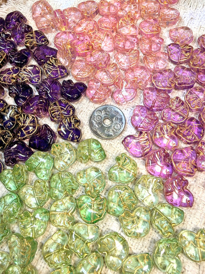 愛のメモ｜レトロころん小鳥｜金彩琉璃ビーズ｜2粒入り（全8色）ビーズ、材料セット、ペンダン、チャーム、ハンドメイド