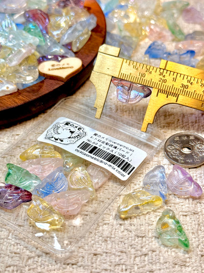 愛のメモ｜レトロ金彩琉璃バード｜幾何デザイン｜2粒入（5種） ビーズ、材料セット、ペンダン、チャーム、ハンドメイド