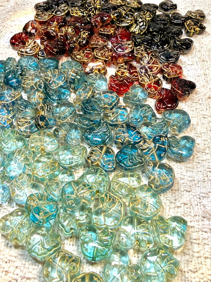 愛のメモ｜レトロころん小鳥｜金彩琉璃ビーズ｜2粒入り（全8色）ビーズ、材料セット、ペンダン、チャーム、ハンドメイド