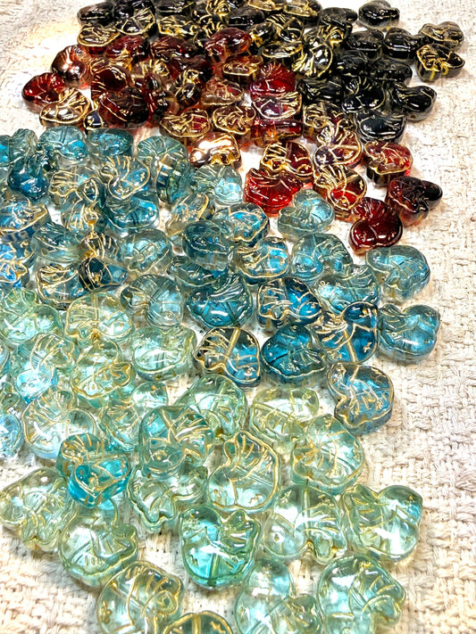 愛のメモ｜レトロころん小鳥｜金彩琉璃ビーズ｜2粒入り（全8色）ビーズ、材料セット、ペンダン、チャーム、ハンドメイド