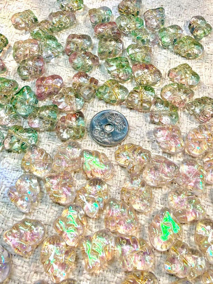 愛のメモ｜金彩ころんうさぎ｜レトロ琉璃ビーズ｜2粒入り（全2色）ビーズ、材料セット、ペンダン、チャーム、ハンドメイド