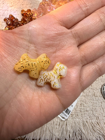 愛のメモ｜描金ドッグ（シュナウザー）｜手作り琉璃ビーズ｜全5色 ビーズ、材料セット、ペンダン、チャーム、ハンドメイド