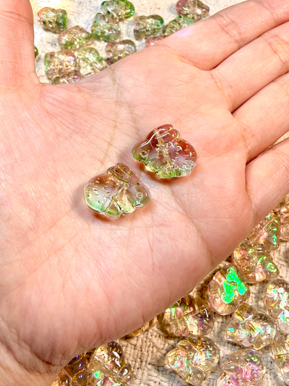 愛のメモ｜金彩ころんうさぎ｜レトロ琉璃ビーズ｜2粒入り（全2色）ビーズ、材料セット、ペンダン、チャーム、ハンドメイド