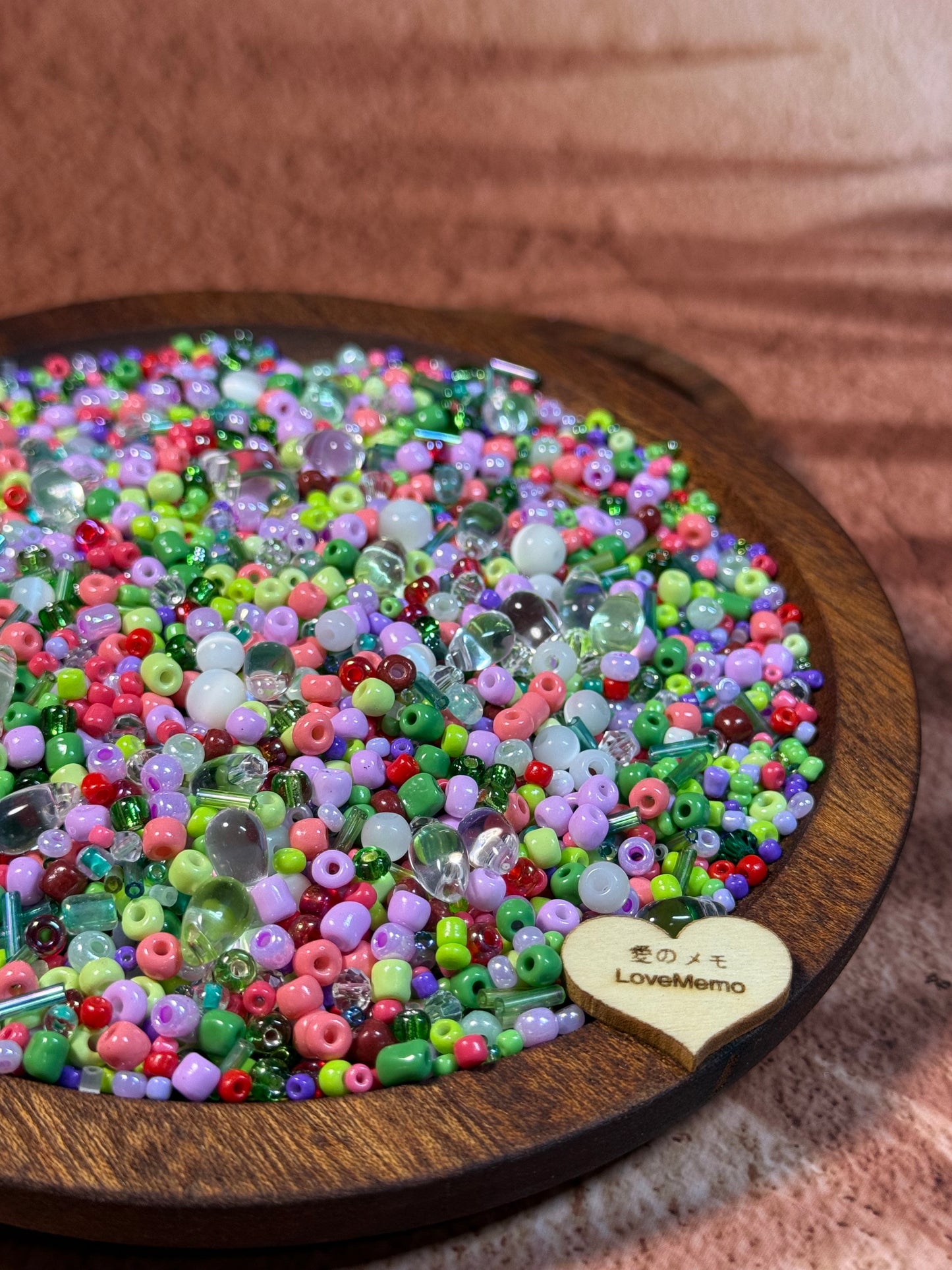 愛のメモ｜熟れはじめのベリー｜ミックスビーズ 60g/30g｜003# ビーズキット、材料セット、ミックス米ビーズ