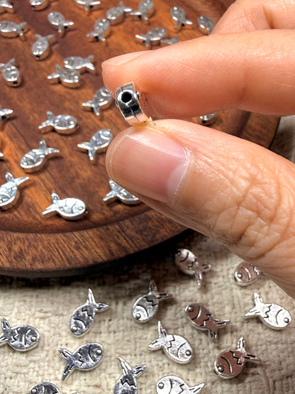 愛のメモ｜メタルミニフィッシュ｜横穴ビーズ／エンドチャーム｜2タイプ ビーズ、材料セット、ペンダン、チャーム、ハンドメイド