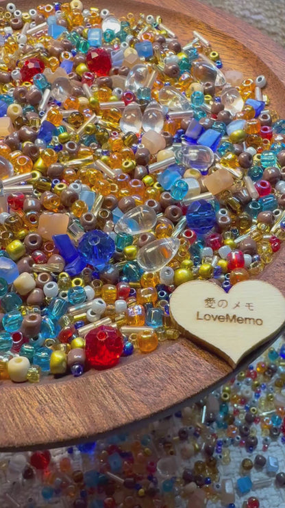 愛のメモ｜海の底の宝物｜ミックスビーズ 30g/60g｜012# ビーズキット、材料セット、ミックス米ビーズ